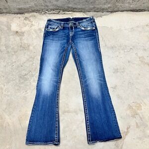 Vigoss The New York Bootcut Jeans Size 5/6 Denim Embellished Pockets‎ Womens